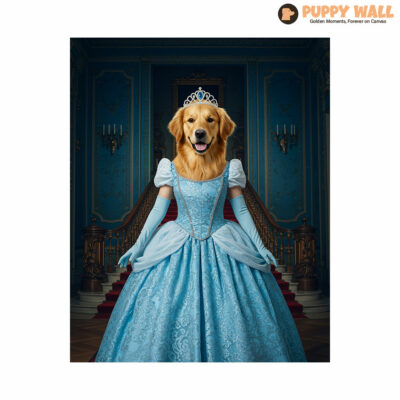 cinderella golden retriever canvas prints 003