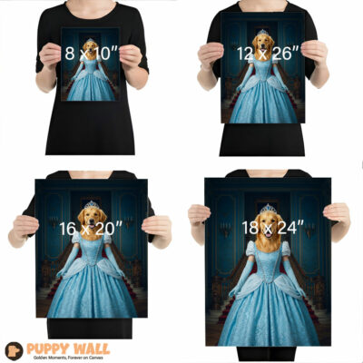 cinderella golden retriever canvas prints 005