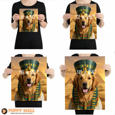 cleopatra golden retriever wall decor 005