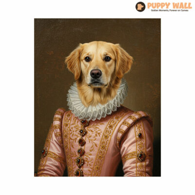 goldens grand gown golden retriever art prints 003
