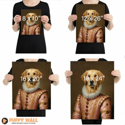 goldens grand gown golden retriever art prints 005