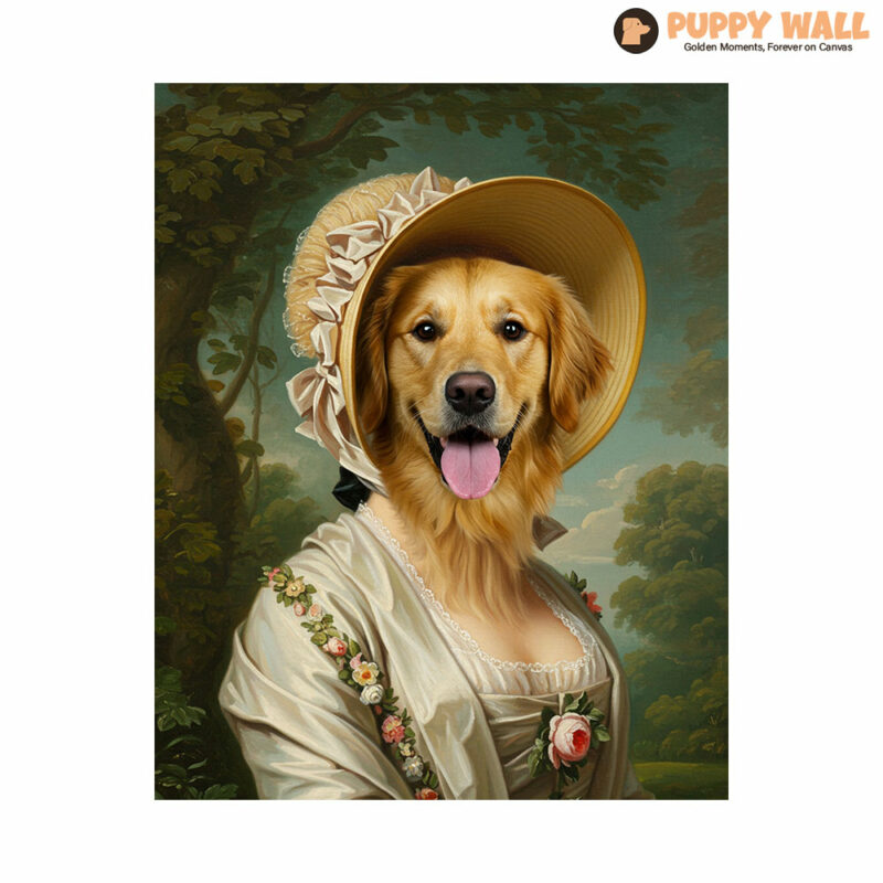 Lady Golden – Golden Retriever Dog Painting