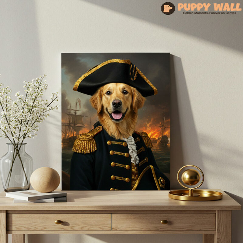 Lord Commander – Golden Retriever Framed Wall Art