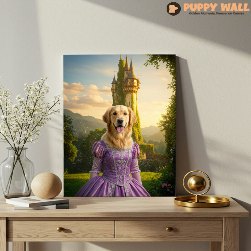 Rapunzel – Realistic Golden Retriever Wall Decor