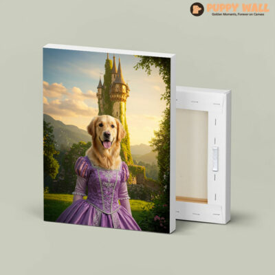 rapunzel realistic golden retriever wall decor 004