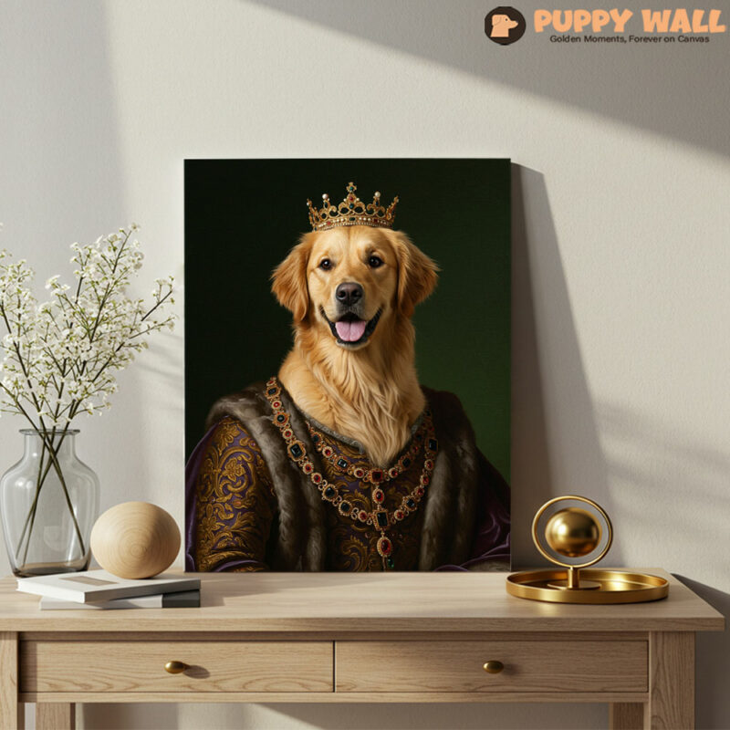Royal Highness – Golden Retriever Puppy Canvas Prints