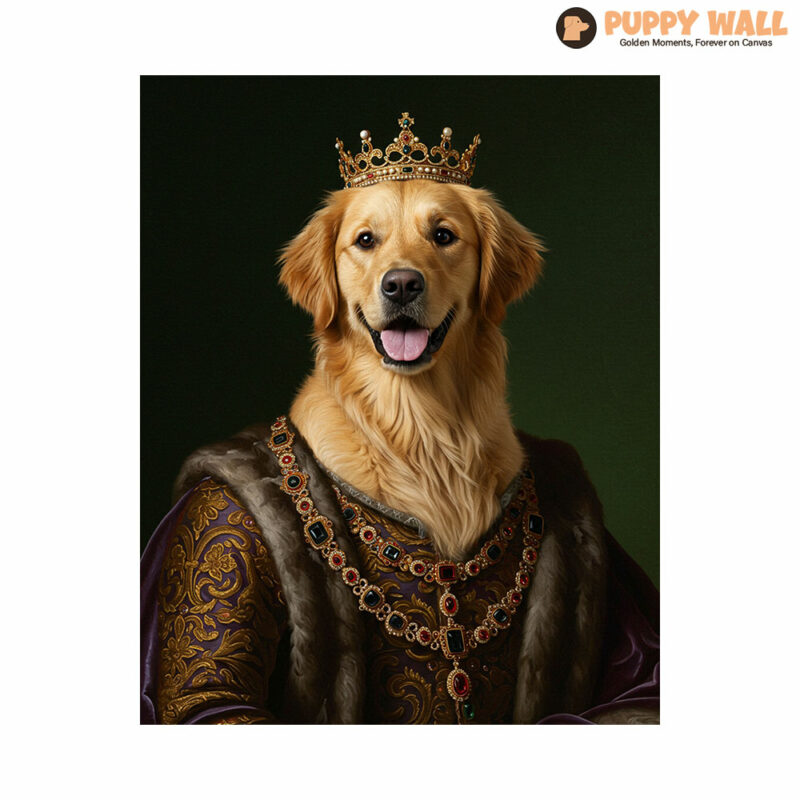 Royal Highness – Golden Retriever Puppy Canvas Prints