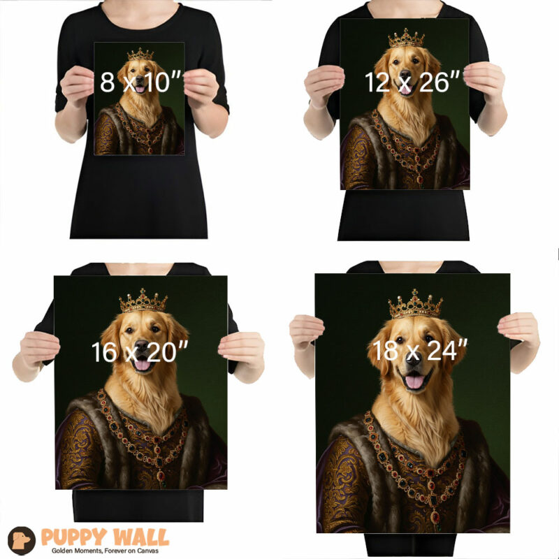 Royal Highness – Golden Retriever Puppy Canvas Prints