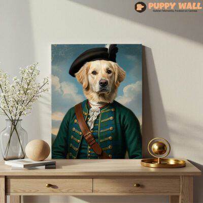Scottish Gentleman – Minimalist Golden Retriever Artwork