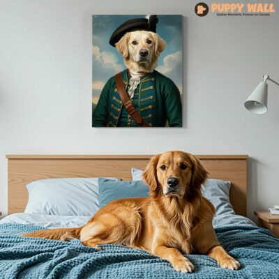 Scottish Gentleman – Minimalist Golden Retriever Artwork
