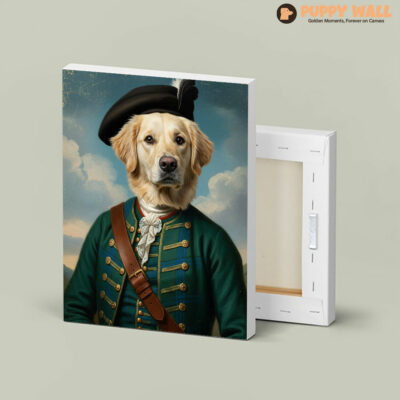 scottish gentleman minimalist golden retriever artwork 004