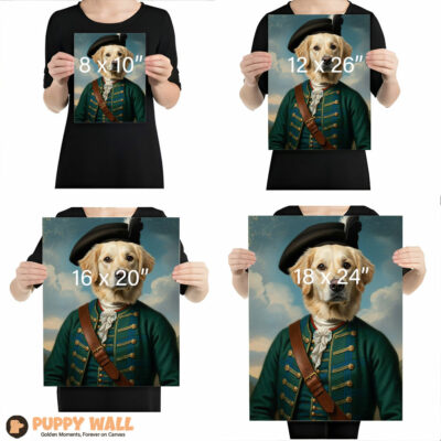 scottish gentleman minimalist golden retriever artwork 005