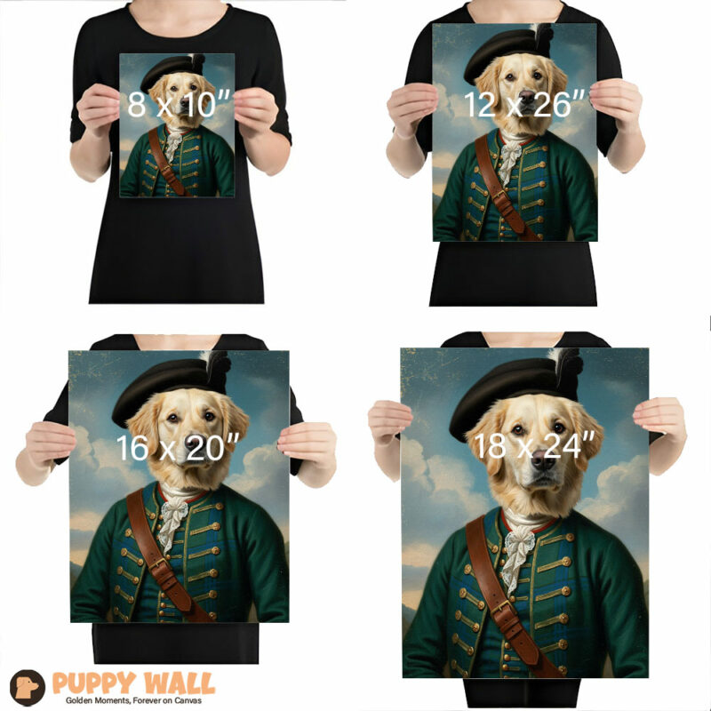 Scottish Gentleman – Minimalist Golden Retriever Artwork
