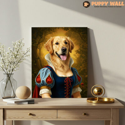 Snow White – Golden Retriever Canvas Art