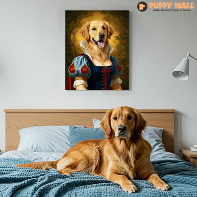 Snow White – Golden Retriever Canvas Art