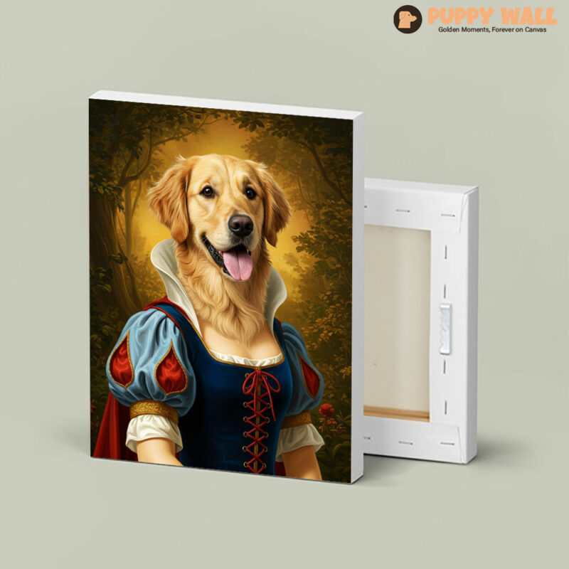 Snow White – Golden Retriever Canvas Art