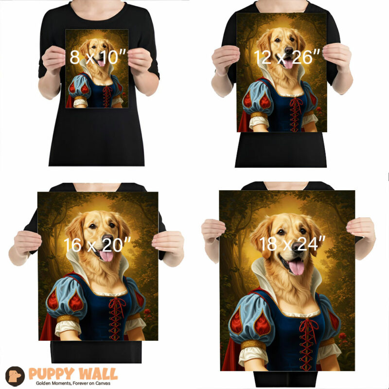 Snow White – Golden Retriever Canvas Art