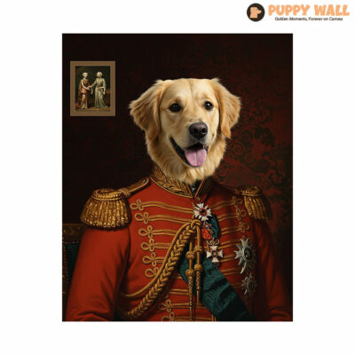 the ambassador modern golden retriever dog print 003