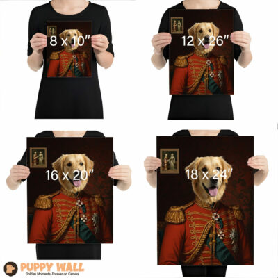 the ambassador modern golden retriever dog print 005