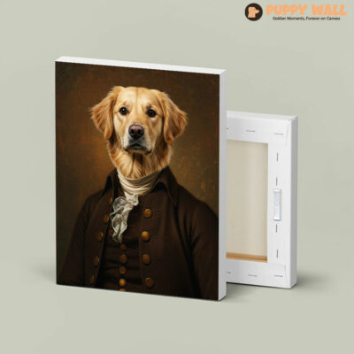 the baron golden retriever abstract wall painting 004
