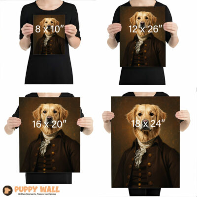 the baron golden retriever abstract wall painting 005