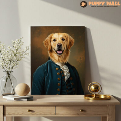 The Blue Boy – Golden Retriever Canvas Wall Art