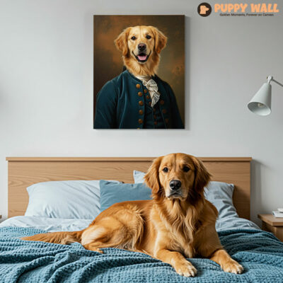 The Blue Boy – Golden Retriever Canvas Wall Art