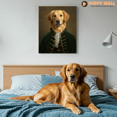 The Emperor – Golden Retriever Painting On Canvas