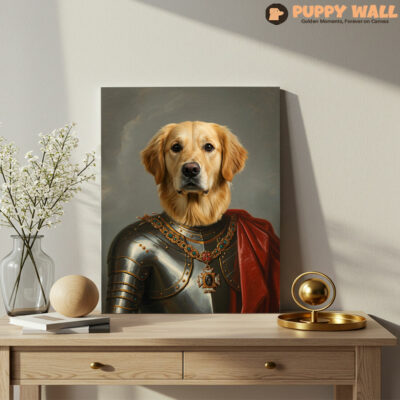 The Knight – Abstract Golden Retriever Canvas Print