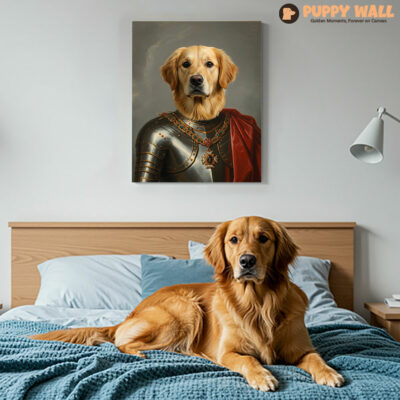 The Knight – Abstract Golden Retriever Canvas Print
