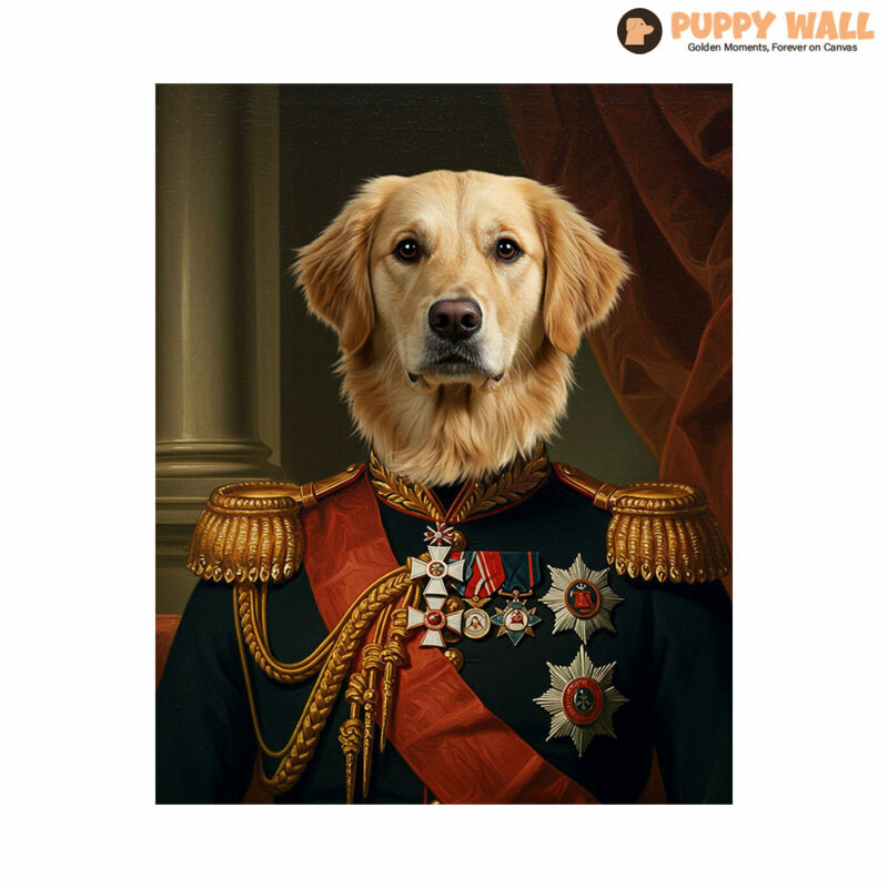 The Major – Personalized Golden Retriever Royal Canvas