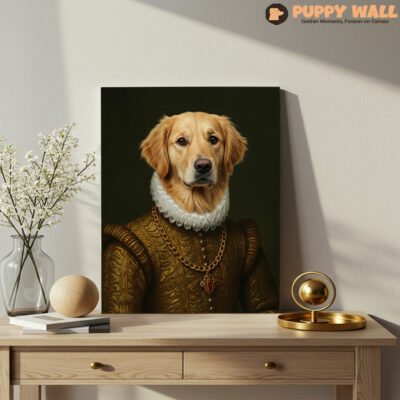The Monarch – Golden Retriever Regal Portrait
