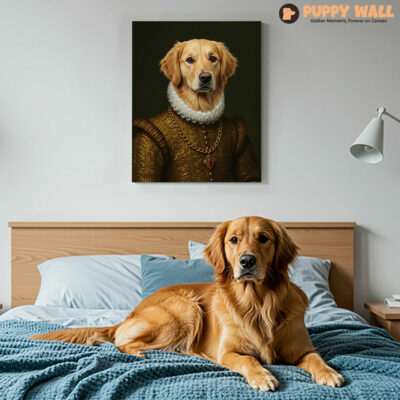 The Monarch – Golden Retriever Regal Portrait