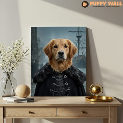 The North Queen – Golden Retriever Royal Pet Portrait
