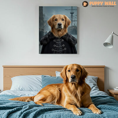 The North Queen – Golden Retriever Royal Pet Portrait