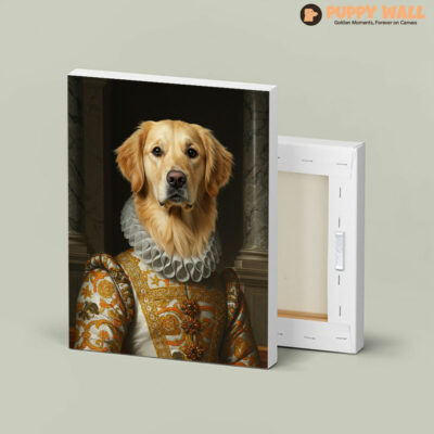 the princess renaissancestyle golden retriever royal portrait 004