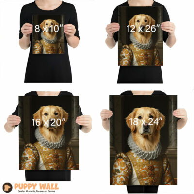 the princess renaissancestyle golden retriever royal portrait 005