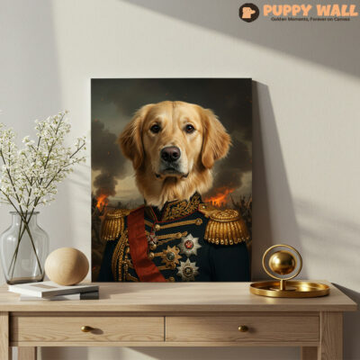 The Sergeant – Funny Golden Retriever Royal Costume Print