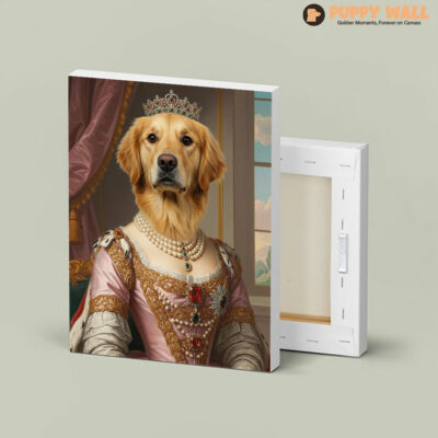 the spoiled princess golden retriever historical costume artwork 004