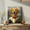 The Warden of The North – Custom Pet Aristocrat Portrait Golden Retriever