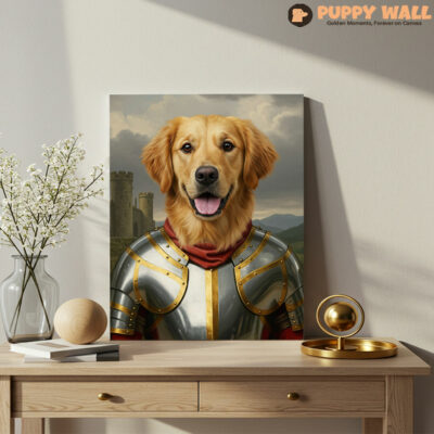 The Warden of The North – Custom Pet Aristocrat Portrait Golden Retriever