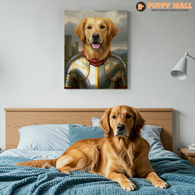 The Warden of The North – Custom Pet Aristocrat Portrait Golden Retriever
