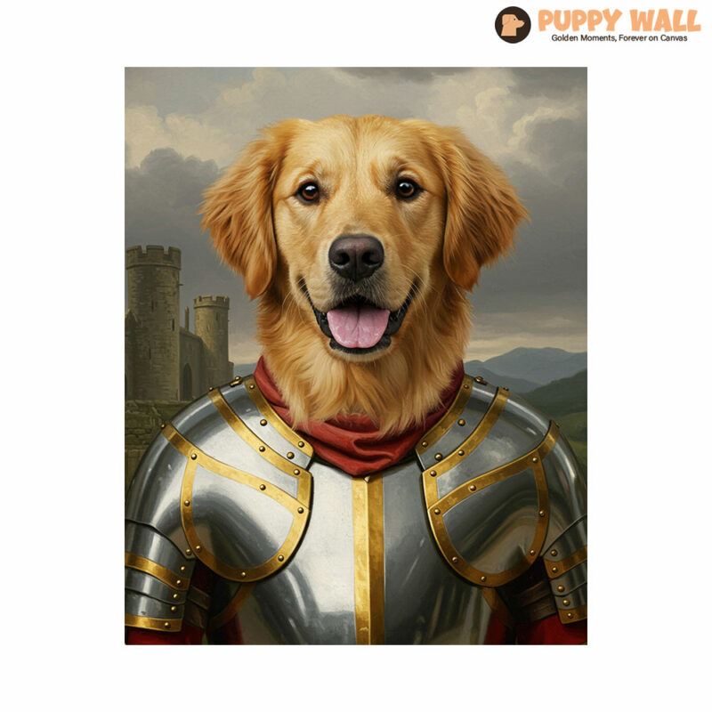 The Warden of The North – Custom Pet Aristocrat Portrait Golden Retriever