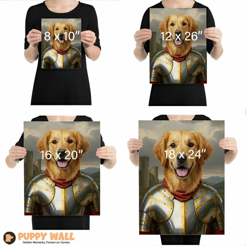 The Warden of The North – Custom Pet Aristocrat Portrait Golden Retriever