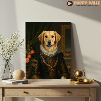 The Wealthy Aristocrat – Premium Custom Golden Retriever Wall Art