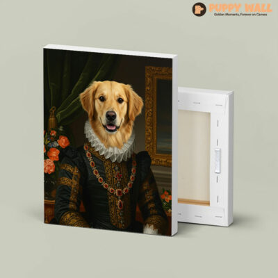 the wealthy aristocrat premium custom golden retriever wall art 004