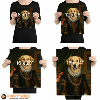 the wealthy aristocrat premium custom golden retriever wall art 005