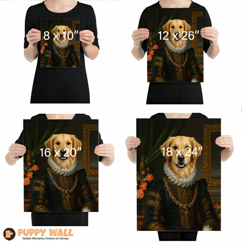 The Wealthy Aristocrat – Premium Custom Golden Retriever Wall Art
