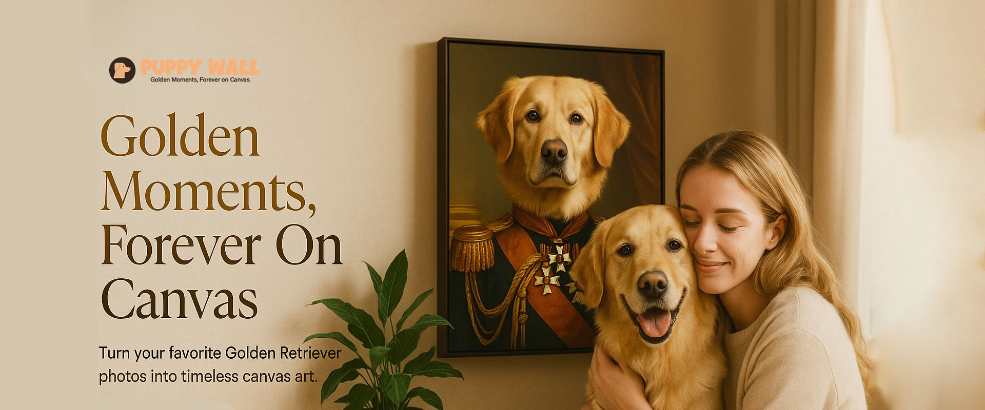 Golden Moments Forever On Canvas PuppyWall